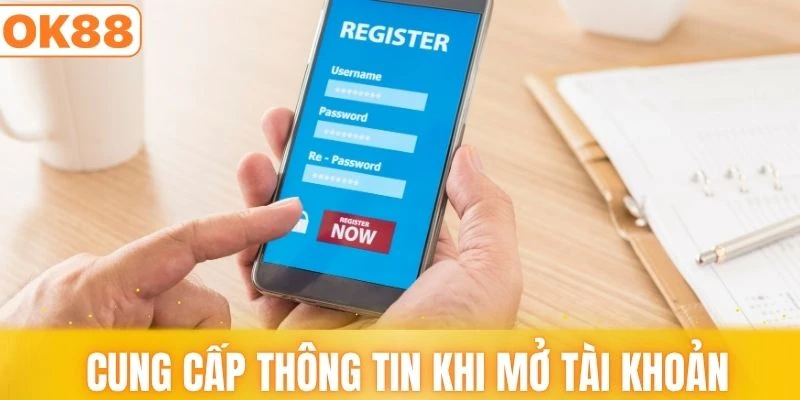 Người chơi cần cung cấp thông tin khi mở tài khoản